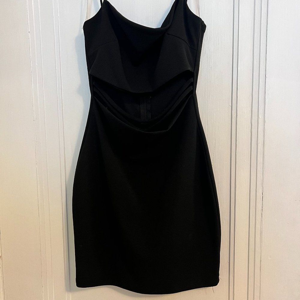 Windsor Black Spaghetti-Strap Mini Dress